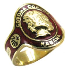 CARTIER Ring aus Gold und Emaille, um 1970