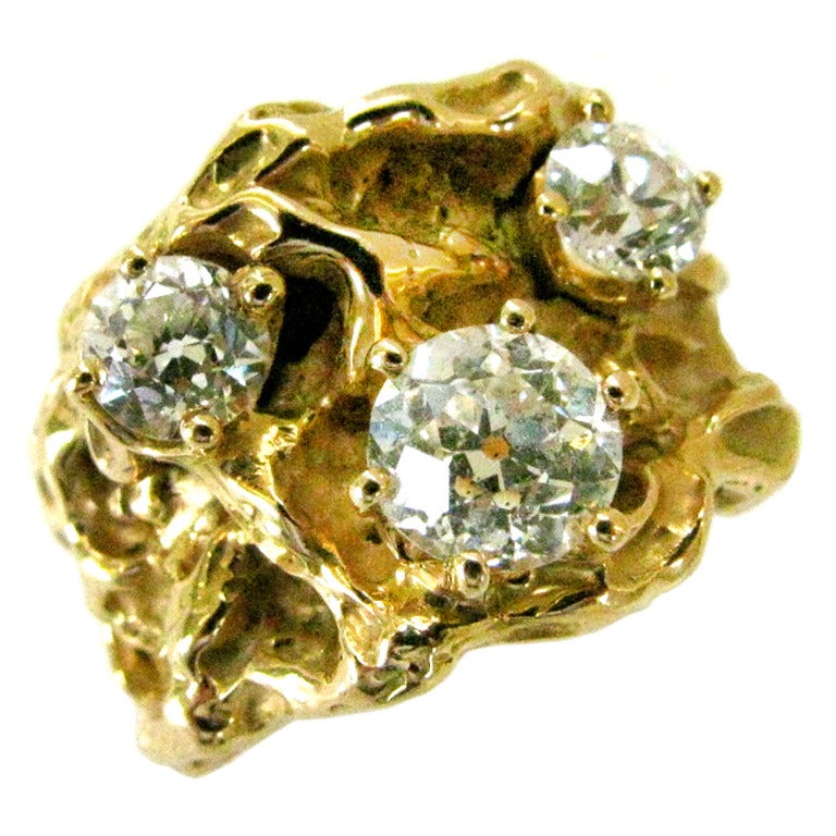 Arthur King, A Gold and Diamond Ring c1970