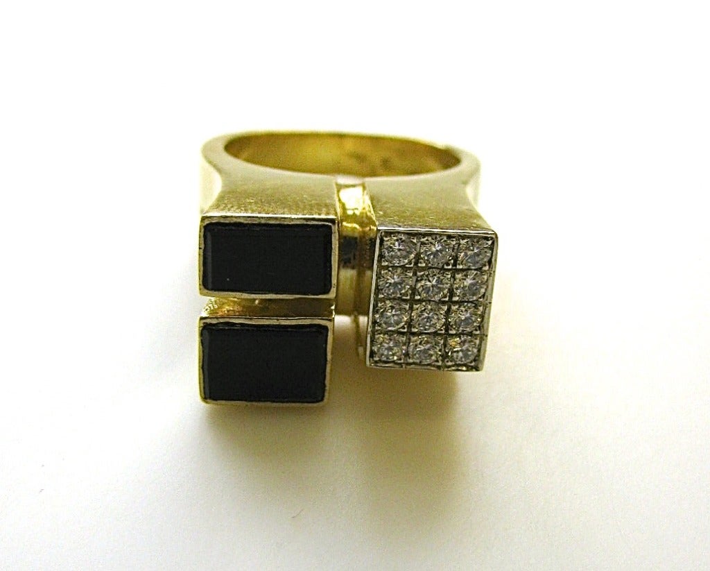 CARTIER Onyx Gold Ring c1970 In Excellent Condition In Cincinnati, OH