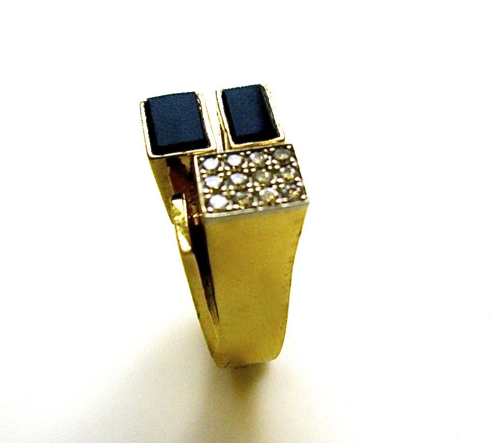 Women's CARTIER Onyx Gold Ring c1970