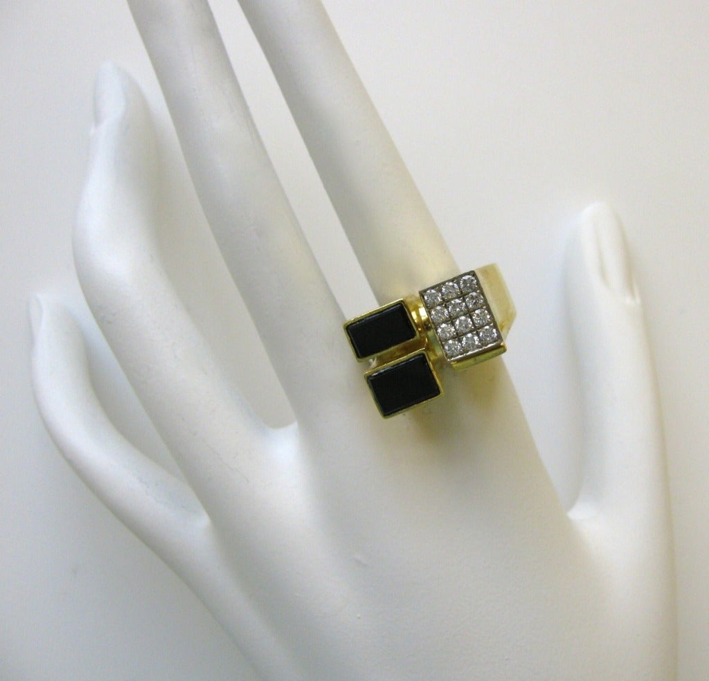 CARTIER Onyx Gold Ring c1970 1