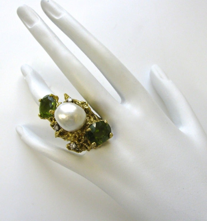 pearl and peridot jewelry