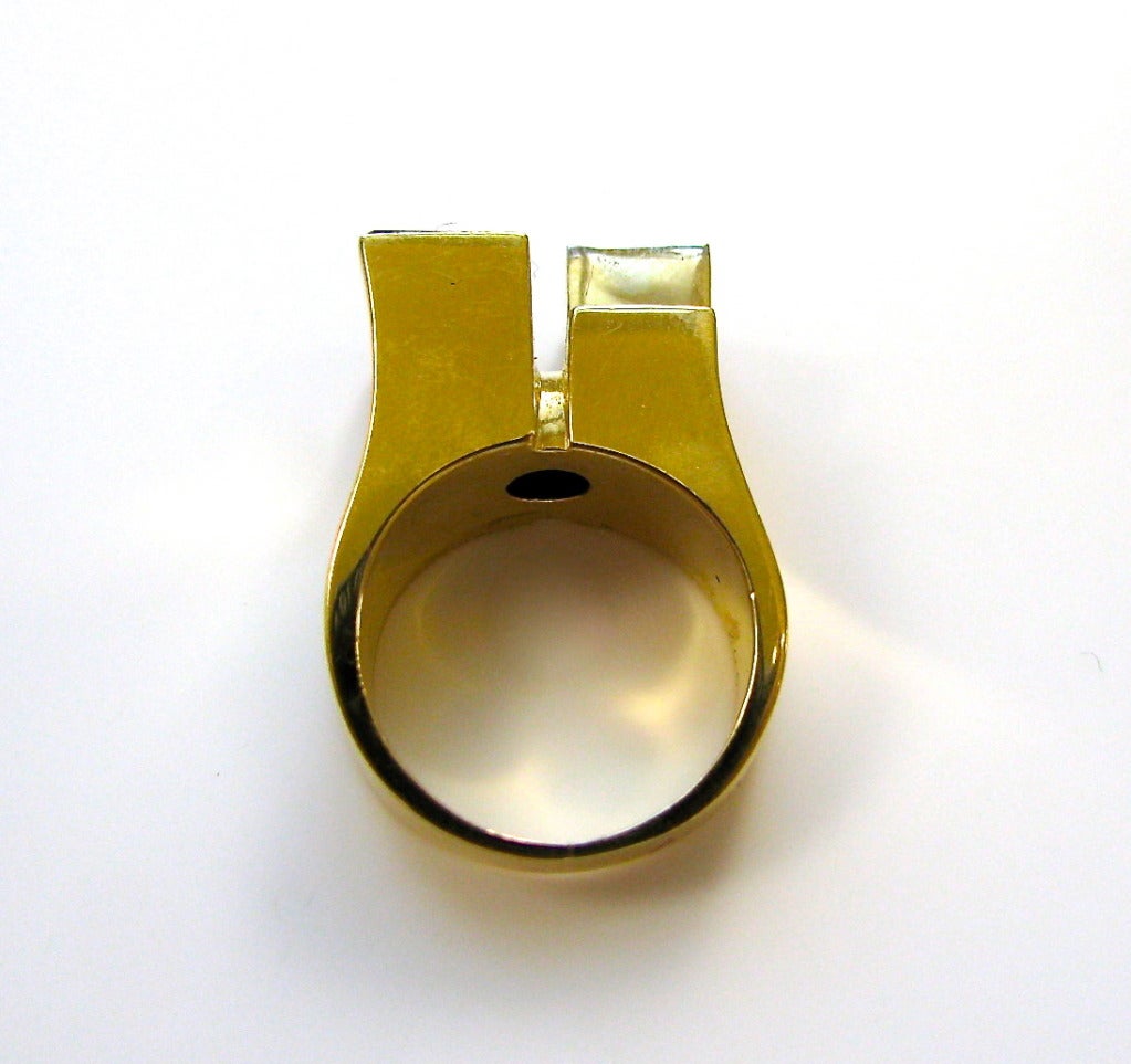 CARTIER Onyx Gold Ring c1970 2