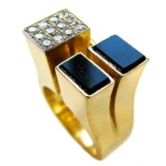 CARTIER Onyx Gold Ring c1970