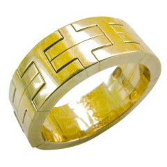 Hermes A Gold Articulated "Kilim" Ring