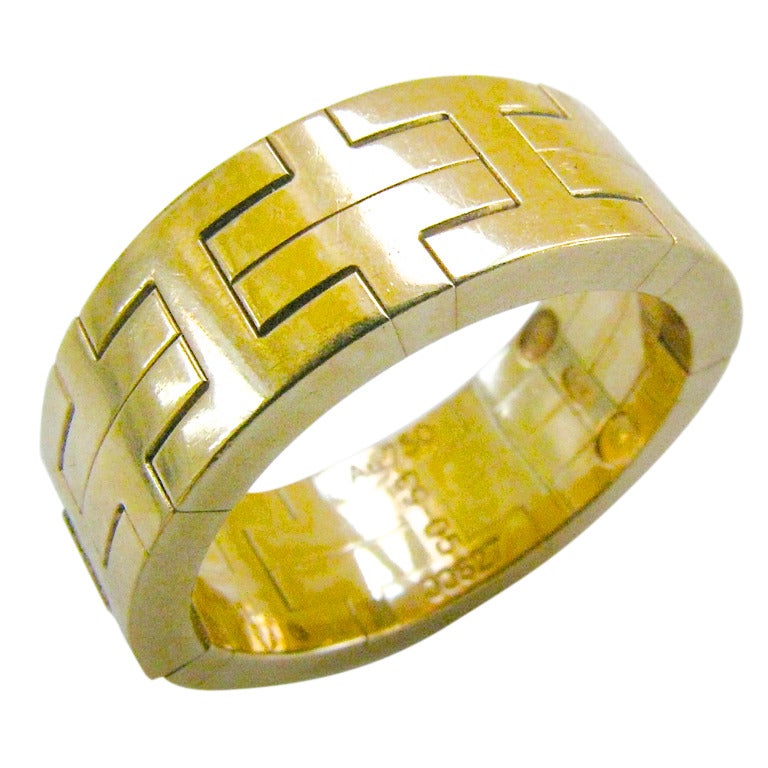 Hermes A Gold gegliederter "Kilim" Ring