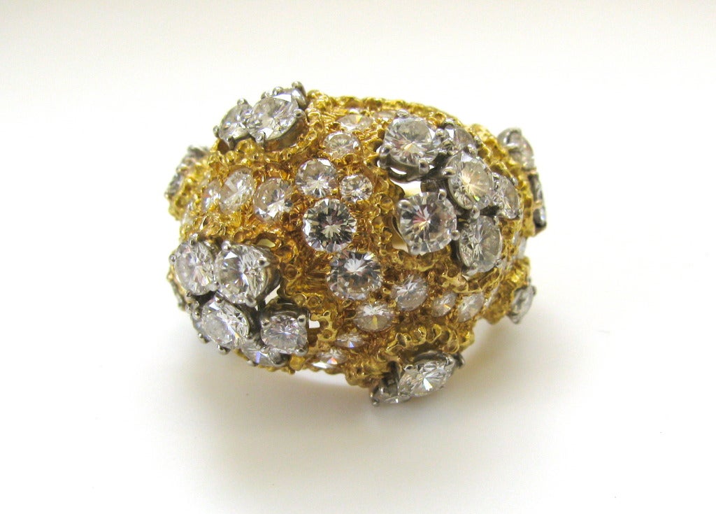A French Diamond Gold Cocktail RIng 1