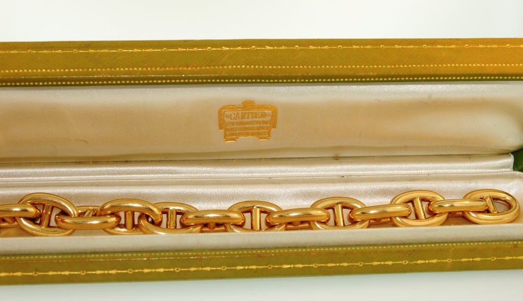 CARTIER PARIS 1930'S Gold Anchor Link Bracelet