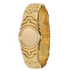 BULGARI Lady's Yellow Gold Alveare Cuff Watch