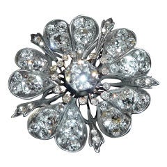 Antique Diamond Flower Pin