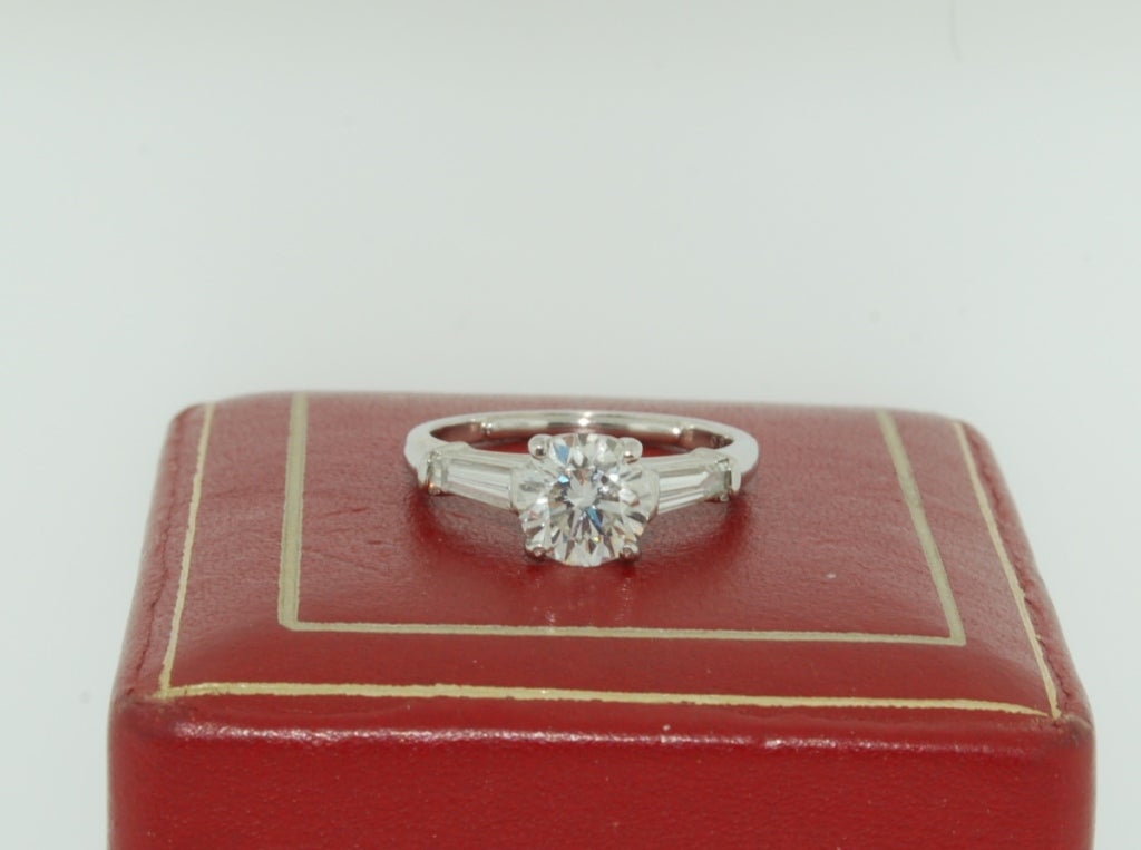 CARTIER Platinum 2.16 TCW Diamond Engagement Ring 3