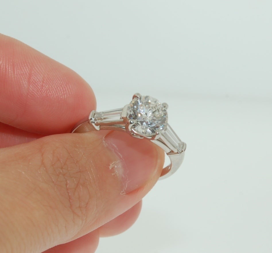 CARTIER Platinum 2.16 TCW Diamond Engagement Ring 7