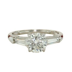 Retro CARTIER Platinum 2.16 TCW Diamond Engagement Ring
