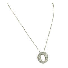 TIFFANY & CO. Peretti Platinum Sevillana Diamond Pendant Necklace