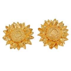 ASPREY London 18K Sunflower Earrings