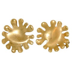 Angela Cummings for TIFFANY, 18K Gold Flower Earrings
