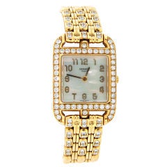 HERMES Cape Cod Gold and Diamond Watch