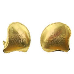 ANGELA CUMMINGS for Tiffany & Co. Gold Rose Petal Earrings