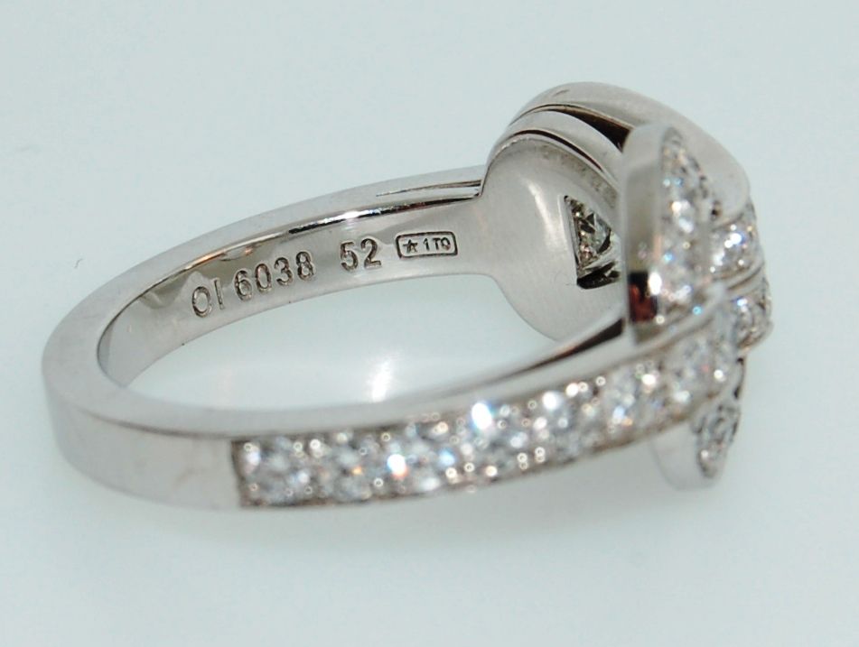 CARTIER Diamond and Gold  Agrafe Ring 4