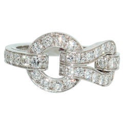 CARTIER Diamond and Gold  Agrafe Ring