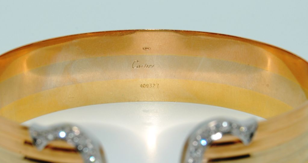 CARTIER Manchette Trinity or et diamants