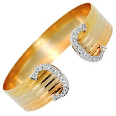 CARTIER Trinity Gold & Diamond Cuff