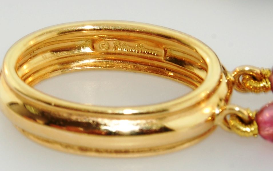 Women's TIFFANY-Rare PALOMA PICASSO Gold Multi-Color Tourmaline Necklace
