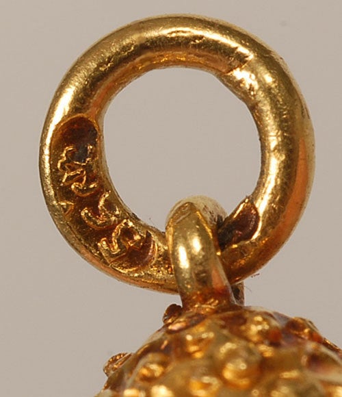 Women's or Men's Russian Gold Miniature Pendant Egg