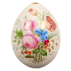 IMPERIAL PORCELAIN FACTORY Russian Porcelain Floral Easter Egg