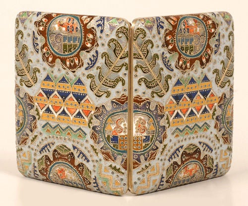 FEODOR RUCKERT Enamel Cigarette Case