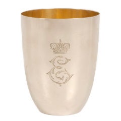 Silver Gilded Cup with GD Elizabeth Cipher