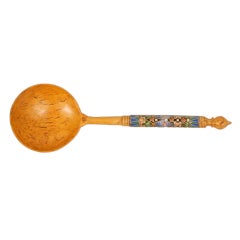 FEODOR RUCKERT Birch and Enamel Serving Spoon