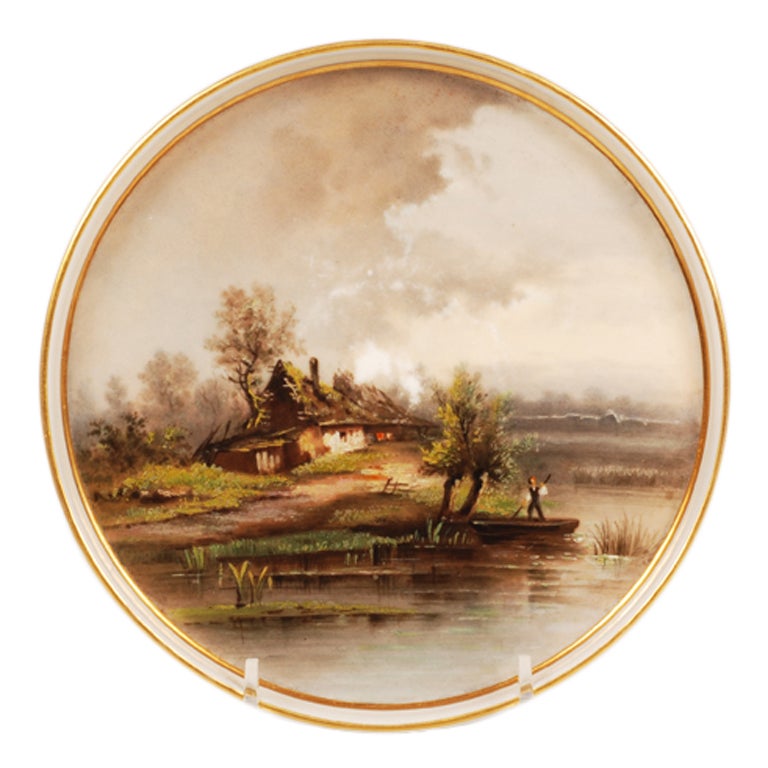 IMPERIAL PORCELAIN FACTORY Scenic Porcelain Plaque