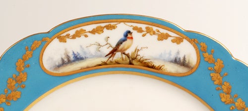 Women's or Men's IMPERIAL PORCELAIN FACTORY Alexandrinsky Turquoise Service Plate