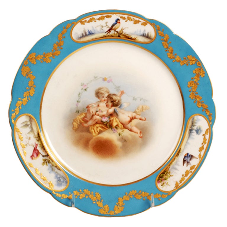 IMPERIAL PORCELAIN FACTORY Alexandrinsky Turquoise Service Plate