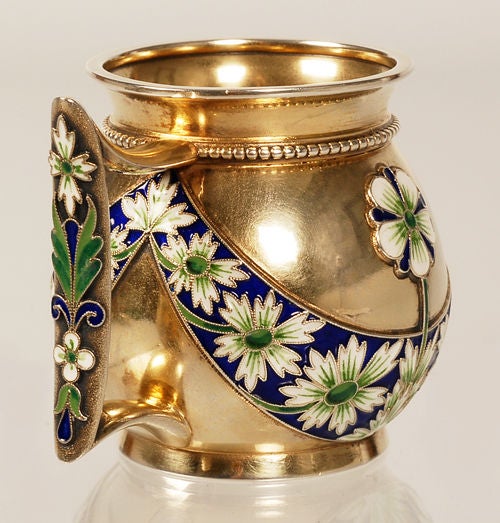 FABERGE Enamel Silver Cup