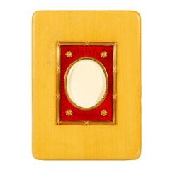 FABERGE Wood and Red Enamel Frame
