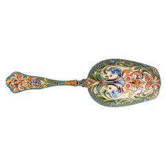 FEODOR RUCKERT Enamel Tea Caddy Spoon