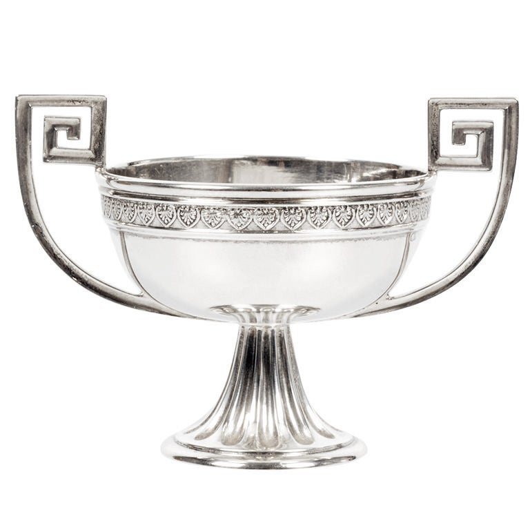 Elegant Antique Fabergé Silver Two-Handled Salt by Alexander Wäkevä