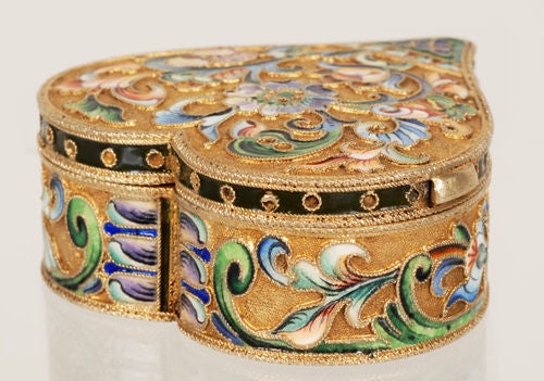 GRIGORY SPITNEV Enamel Heart-Shaped Box