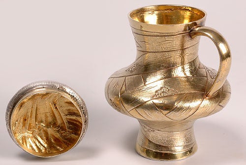Women's or Men's A Russian Trompe L'Oeil Gilded Silver Jug