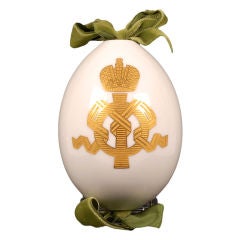 Antique IMPERIAL PORCELAIN FACTORY Empress Maria Porcelain Egg