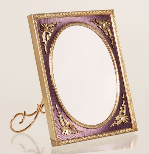 IVAN BRITZIN Imperial Russian Mauve Enamel Frame