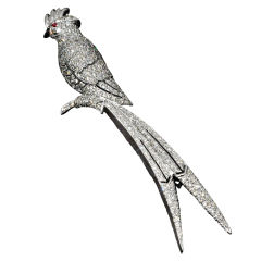 Diamond Pave Bird Pin