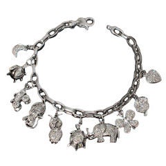 Platinum Charm Bracelet