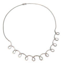 Hammerman Diamond "Swirl" Necklace