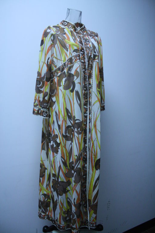 Emilio Pucci 1960`s Autumn Psychadelica Dressing Gown