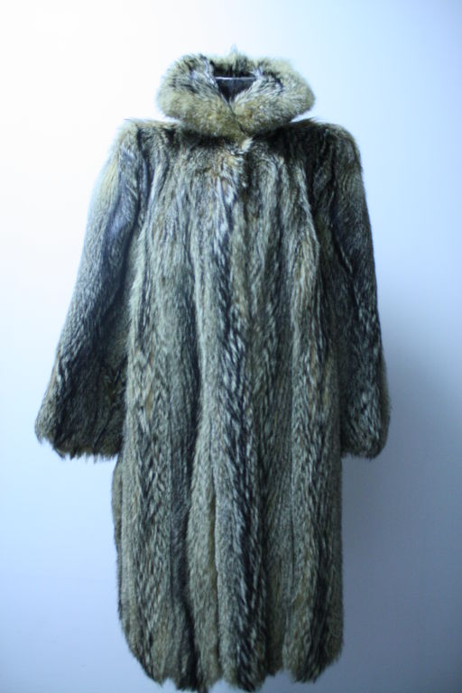 Canadian Coyote Full Length Vintage Fur Coat