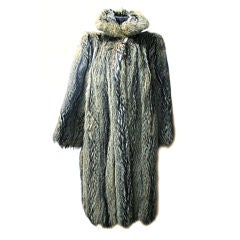 Canadian Coyote Full Length Vintage Fur Coat