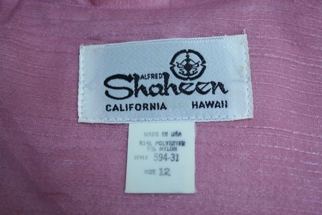 1960's Alfred Shaheen Pink Gown 3